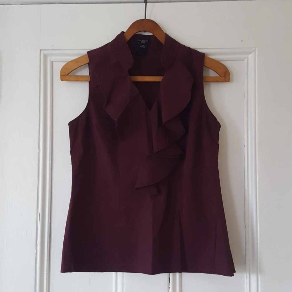 Ann Taylor Maroon Blouse